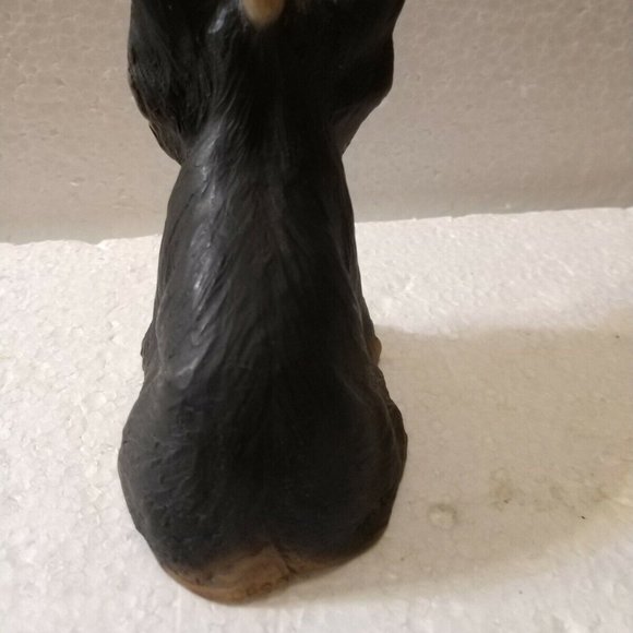 Yorkie DOG FIGURE Handcrafted Sculpture Sandstone Label made by North Light - Picture 5 of 9